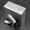 rohmaterial für die sattelstütze | alpha-prototyp | north bucks machining – Demonstration Schruppbearbeitung: Sattelstütze im Vergleich zum Rohmaterial