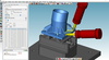  – <em>hyper</em>MILL<sup>&reg;</sup>’s 5-axis Tangent&nbsp;Plane Machining provides intelligent, automated functions ensuring optimal tool orientation and fit. Hard-to-reach areas can be machined with ease. Note that the large radius of this conical barrel&nbsp;cutter (1,000mm) allows for higher tangency between the cutting tool and the workpiece. Machining times can be reduced by 90% when compared to conventional methods using a ball&nbsp;end&nbsp;mill.