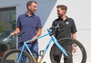  – Marc Schneider (left) and Marc Gölz with the first gravel bike from Kettenreaktion Bikes, the company the two of them founded.
